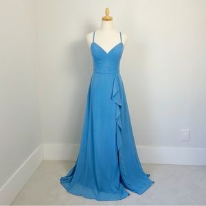 AZAZIE Blue Maxi Bridesmaid Gown
